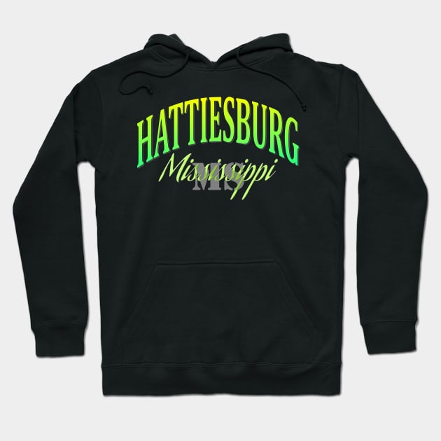 City Pride: Hattiesburg, Mississippi Hoodie by Naves